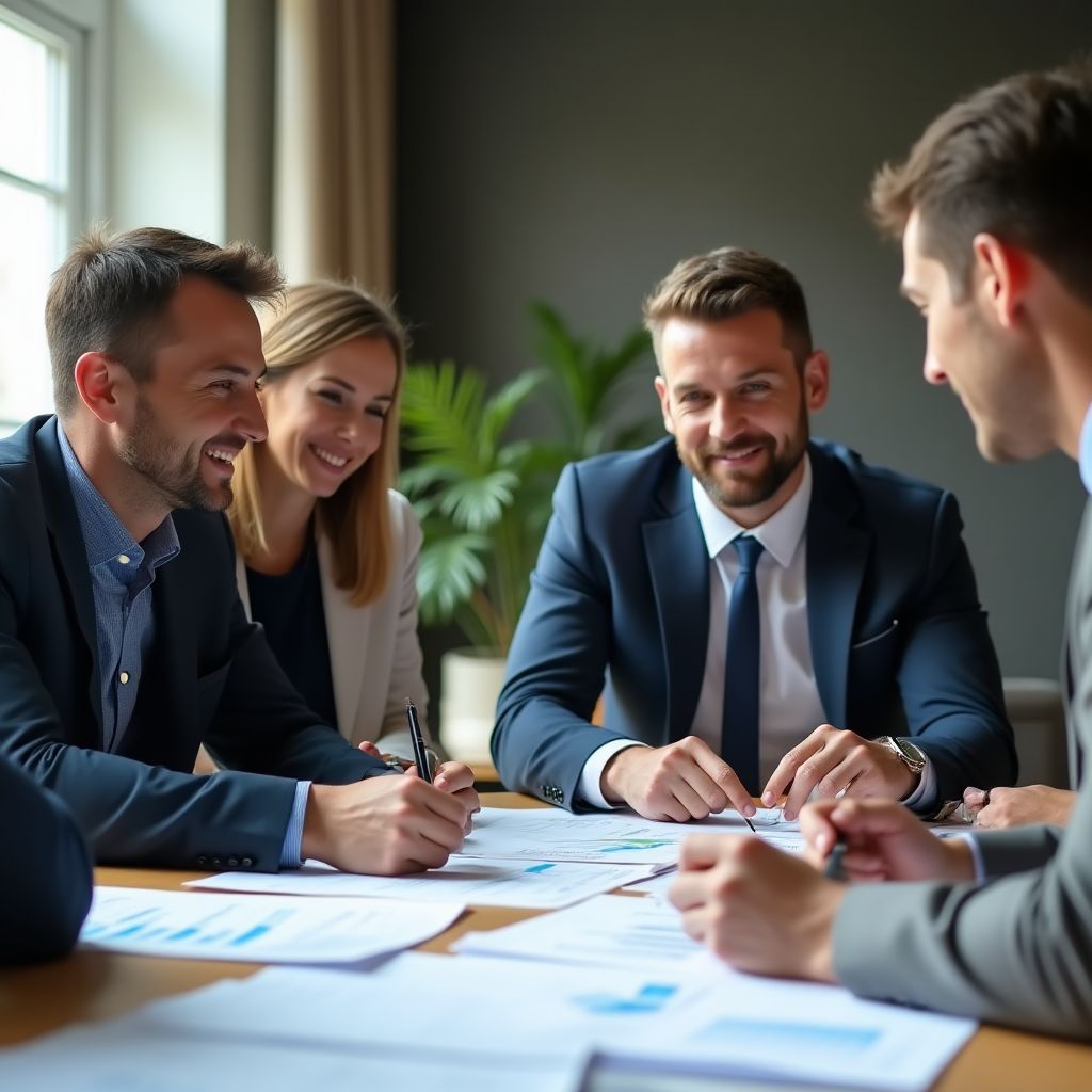 Equipe da Academia Crescer em reunião estratégica