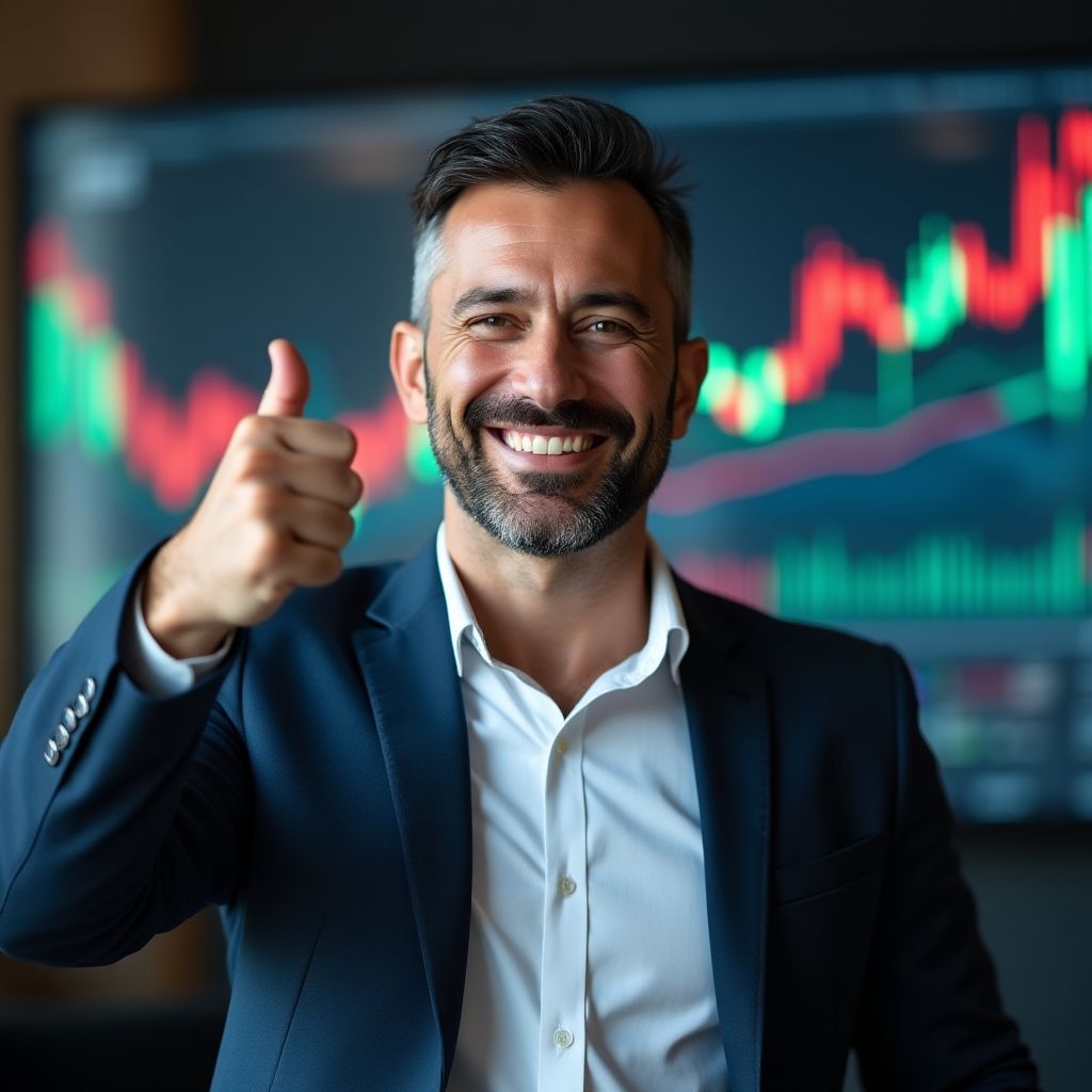 Cliente sorridente após sucesso com nosso programa
